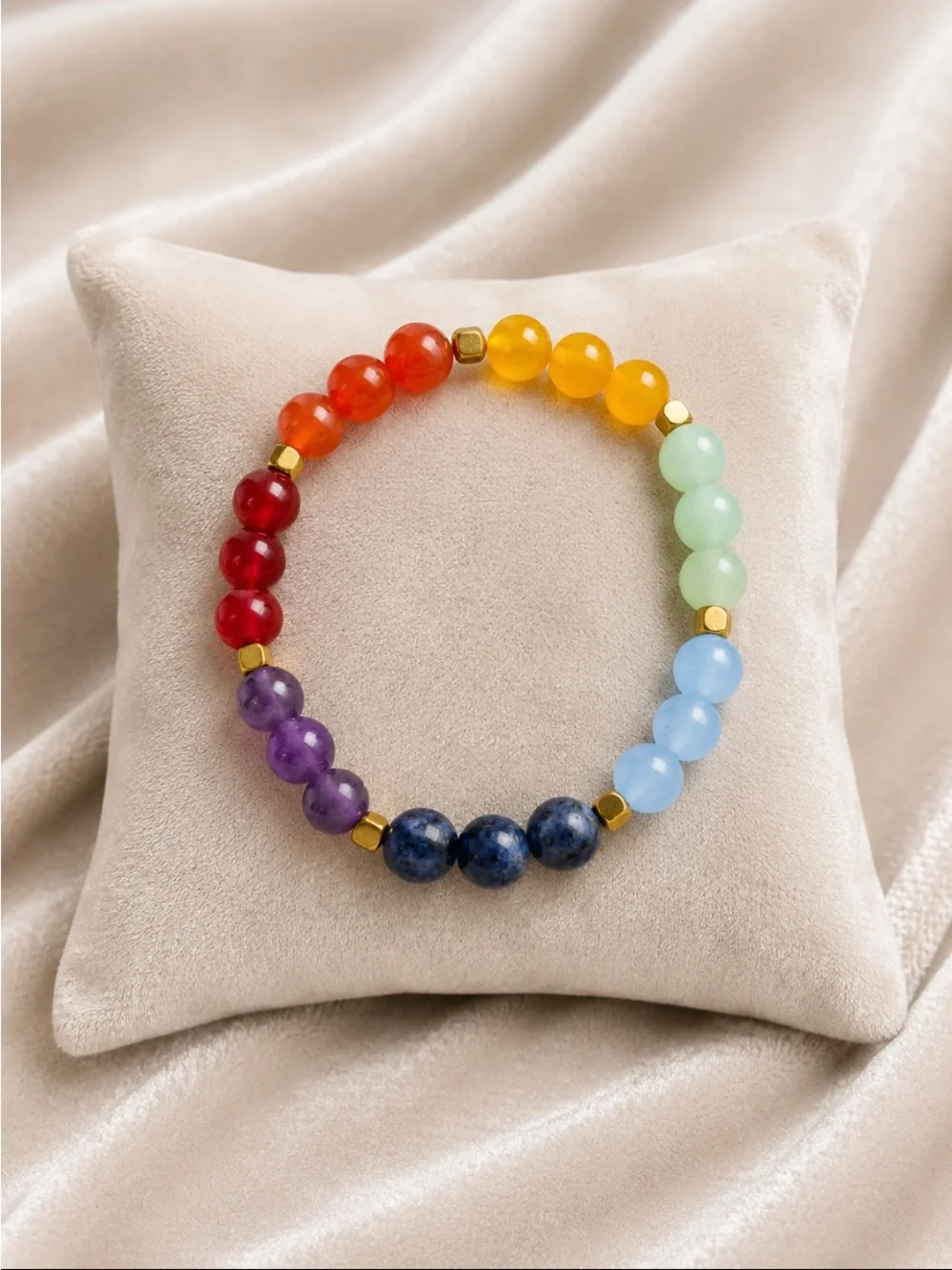 Rainbow Chakra Beaded Bracelet – Focus & Balance 💥🆕💥